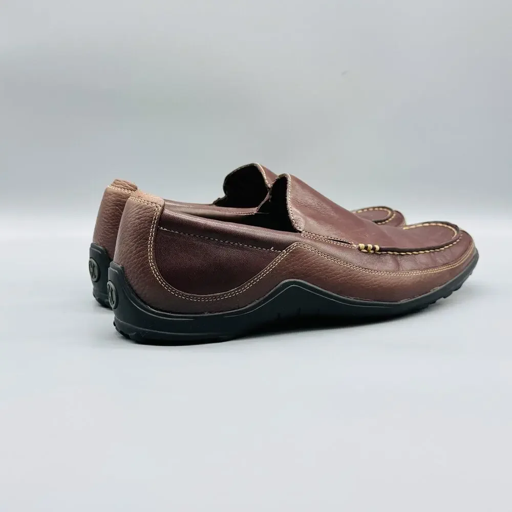 Cole Haan Shoes Mens 11 Brown Leather Slip On Loafers Moc Toe Casual Comfort